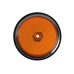 Lentille de côté avant avec joint Combi de 1968 à 1970 orange chromé