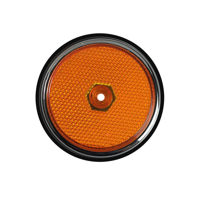 Lentille de côté avant avec joint Combi de 1968 à 1970 orange chromé