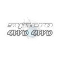 Autocollants syncro 4WD argent 3 pièces