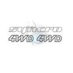 Autocollants syncro 4WD argent 3 pièces