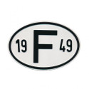 Plaque pays pare-chocs 19 F 49