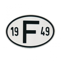 Plaque pays pare-chocs 19 F 49