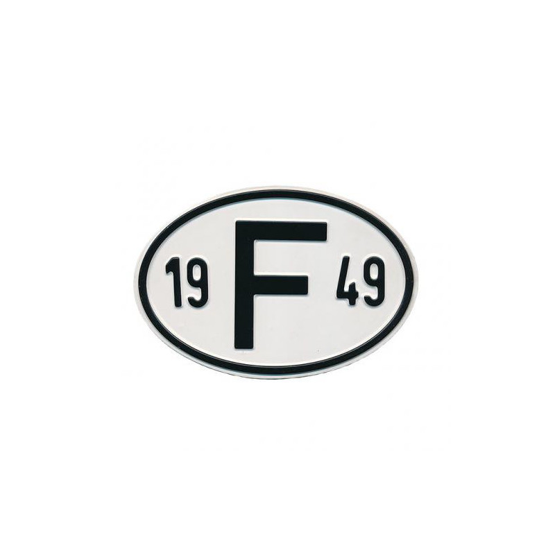 Plaque pays pare-chocs 19 F 49