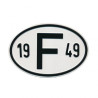 Plaque pays pare-chocs 19 F 49