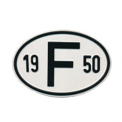 Plaque pays pare-chocs 19 F 50