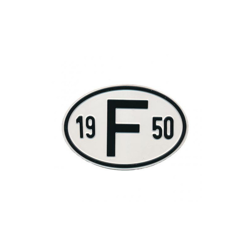 Plaque pays pare-chocs 19 F 50
