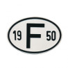 Plaque pays pare-chocs 19 F 50