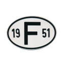 Plaque pays pare-chocs 19 F 51