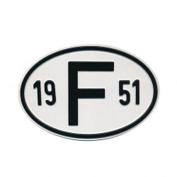 Plaque pays pare-chocs 19 F 51