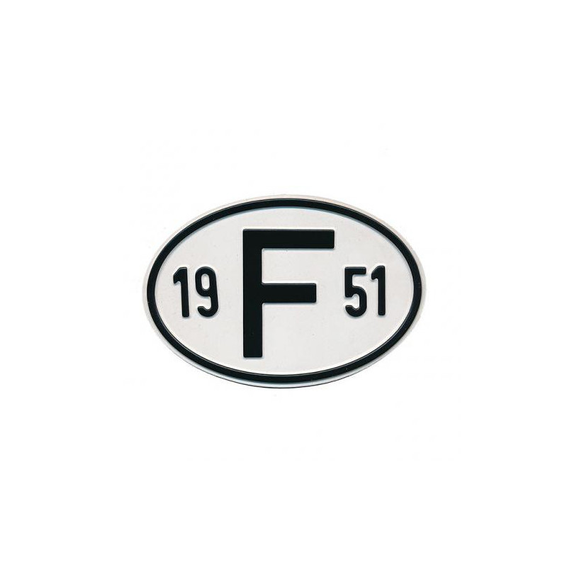 Plaque pays pare-chocs 19 F 51