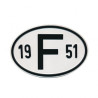 Plaque pays pare-chocs 19 F 51
