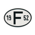 Plaque pays pare-chocs 19 F 52