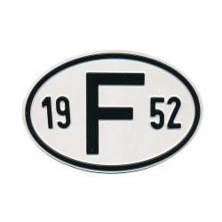 Plaque pays pare-chocs 19 F 52