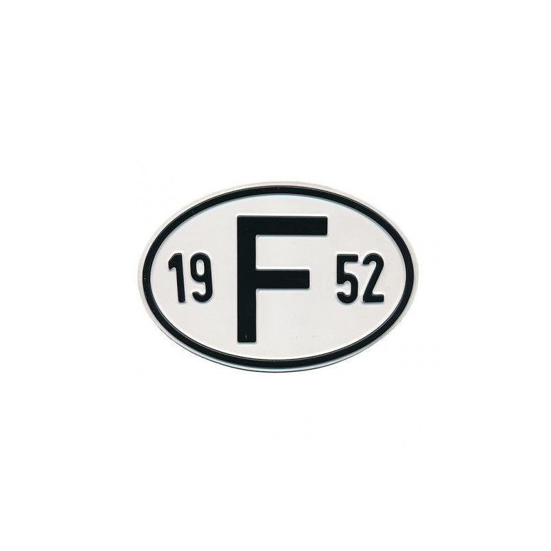 Plaque pays pare-chocs 19 F 52