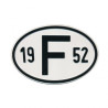Plaque pays pare-chocs 19 F 52
