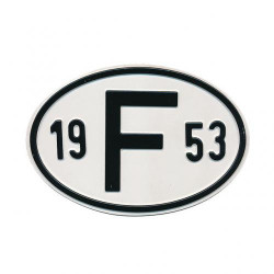 Plaque pays pare-chocs 19 F 53