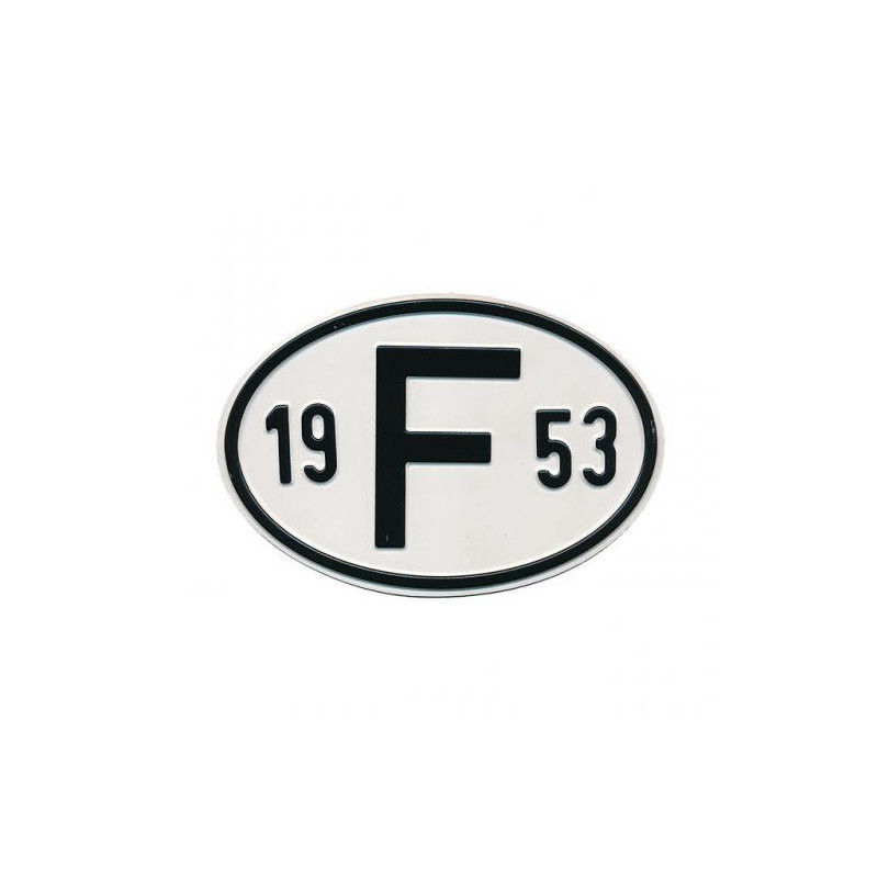 Plaque pays pare-chocs 19 F 53