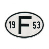 Plaque pays pare-chocs 19 F 53