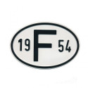 Plaque pays pare-chocs 19 F 54