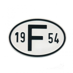 Plaque pays pare-chocs 19 F 54