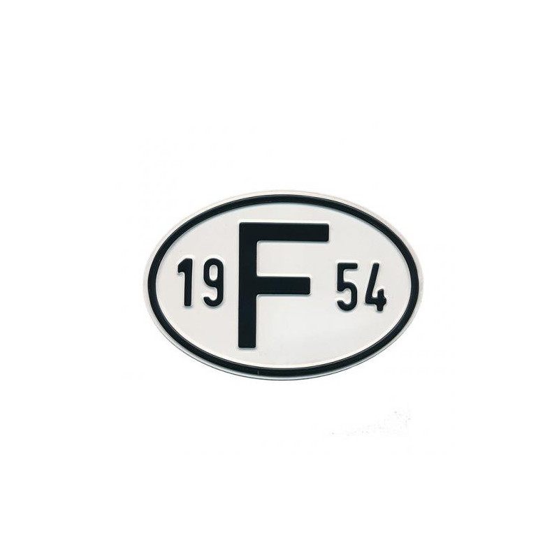 Plaque pays pare-chocs 19 F 54
