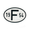 Plaque pays pare-chocs 19 F 54