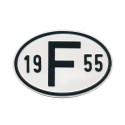 Plaque pays pare-chocs 19 F 55