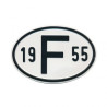 Plaque pays pare-chocs 19 F 55