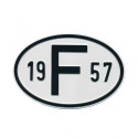 Plaque pays pare-chocs 19 F 57
