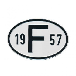 Plaque pays pare-chocs 19 F 57