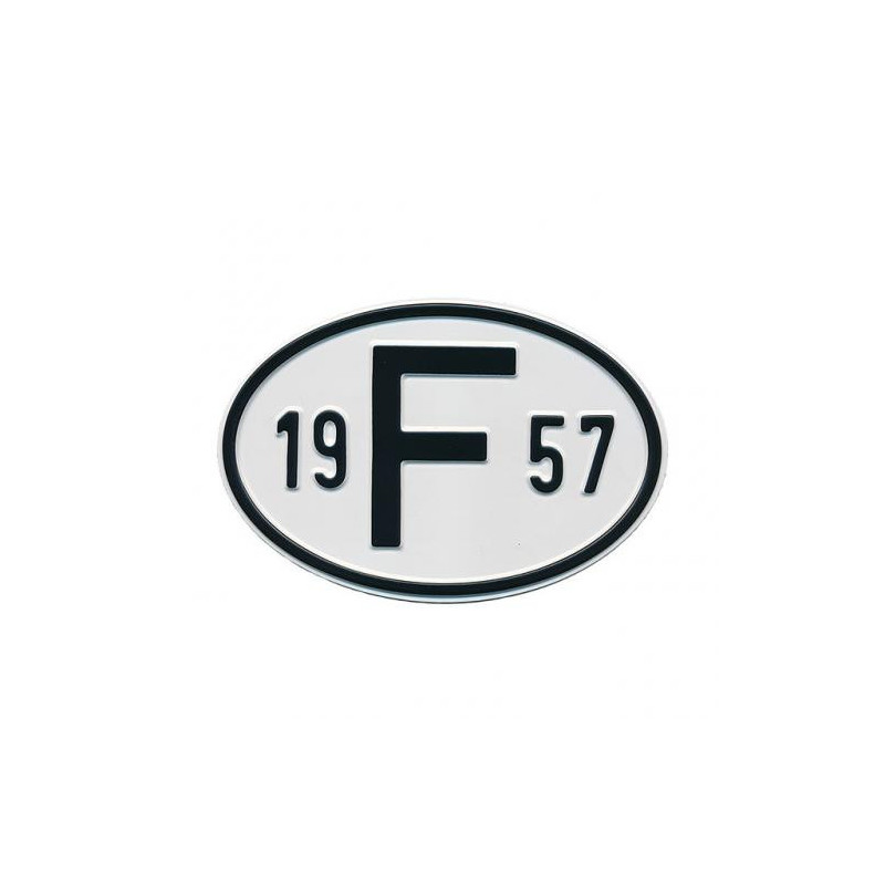 Plaque pays pare-chocs 19 F 57