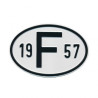 Plaque pays pare-chocs 19 F 57