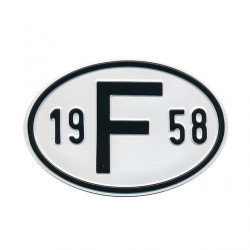 Plaque pays pare-chocs 19 F 58