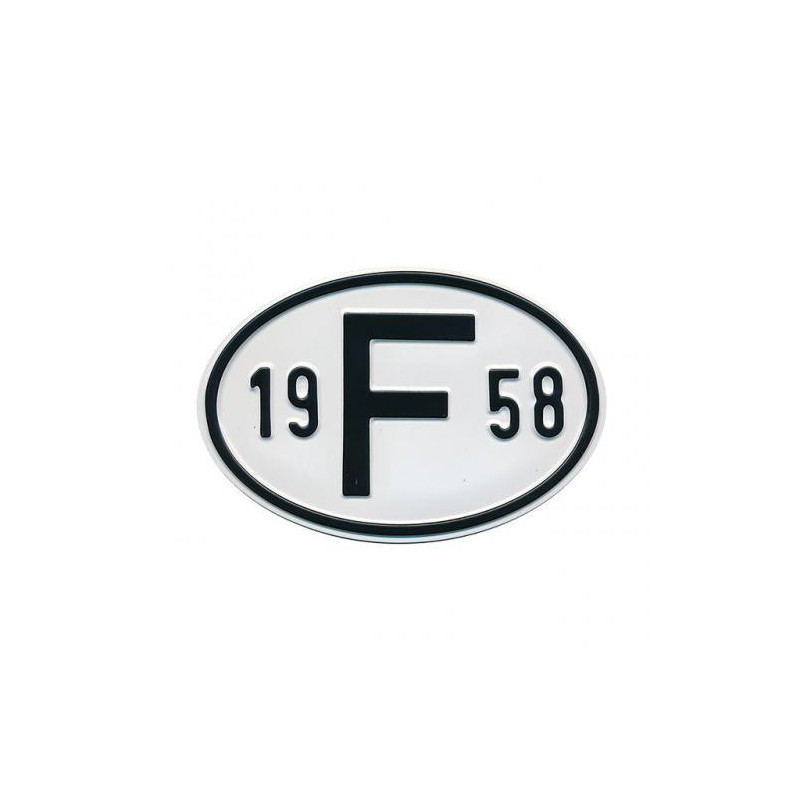 Plaque pays pare-chocs 19 F 58