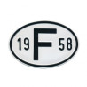 Plaque pays pare-chocs 19 F 58