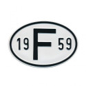 Plaque pays pare-chocs 19 F 59