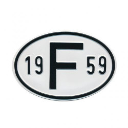 Plaque pays pare-chocs 19 F 59