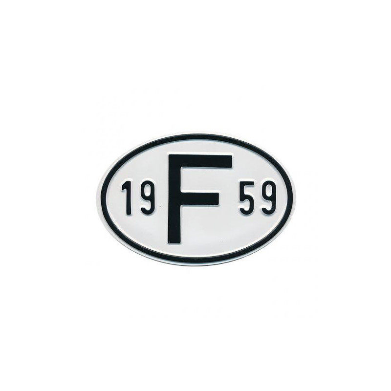 Plaque pays pare-chocs 19 F 59