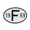 Plaque pays pare-chocs 19 F 59