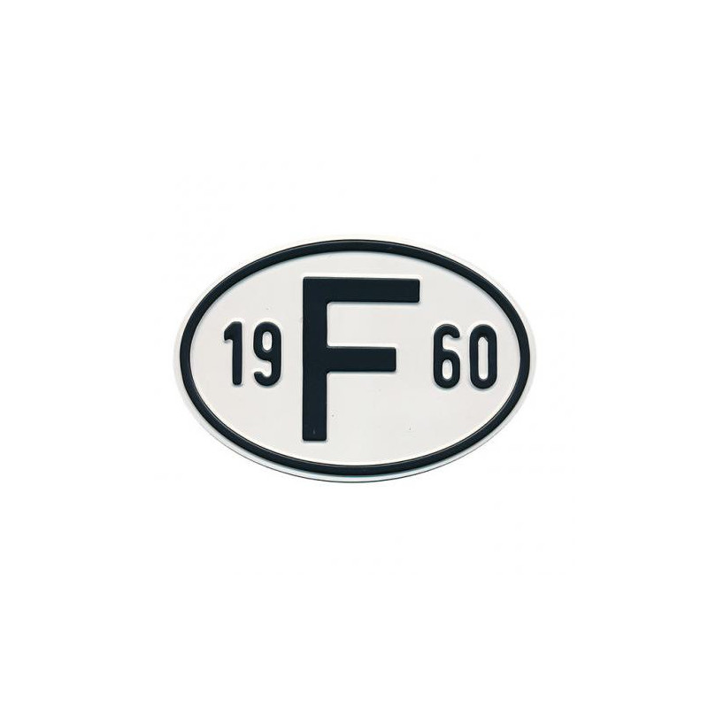 Plaque pays pare-chocs 19 F 60