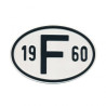 Plaque pays pare-chocs 19 F 60