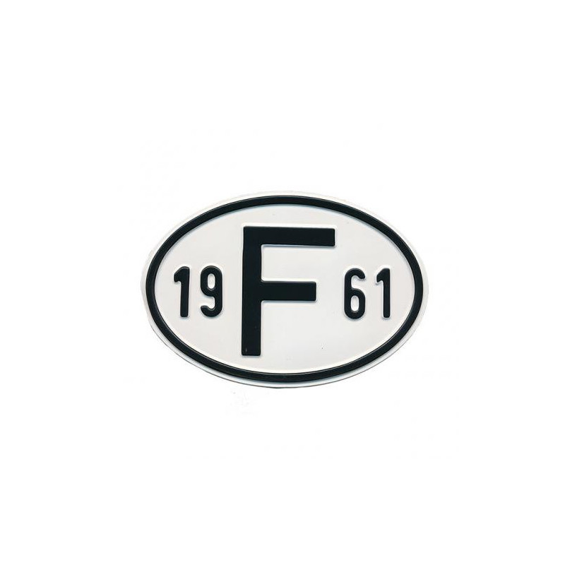 Plaque pays pare-chocs 19 F 61