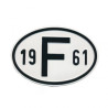 Plaque pays pare-chocs 19 F 61