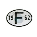 Plaque pays pare-chocs 19 F 62