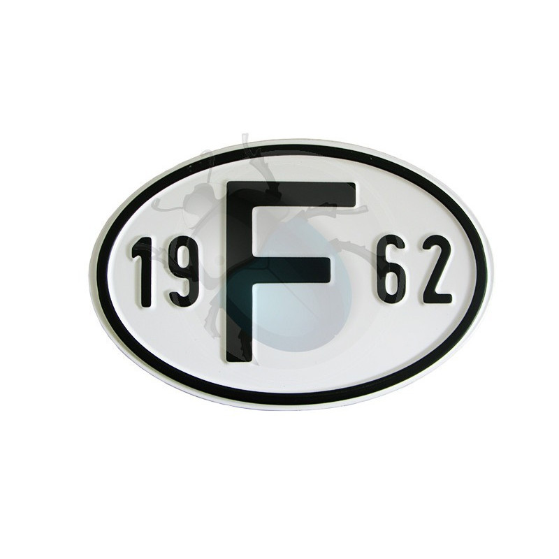 Plaque pays pare-chocs 19 F 62