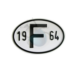Plaque pays pare-chocs 19 F 64