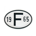 Plaque pays pare-chocs 19 F 65