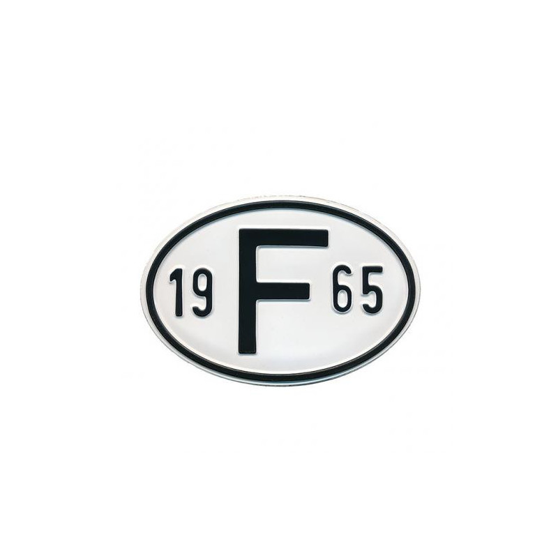 Plaque pays pare-chocs 19 F 65