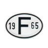 Plaque pays pare-chocs 19 F 65