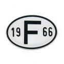 Plaque pays pare-chocs 19 F 66